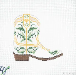 Bridal Cowboy Boot Canvas