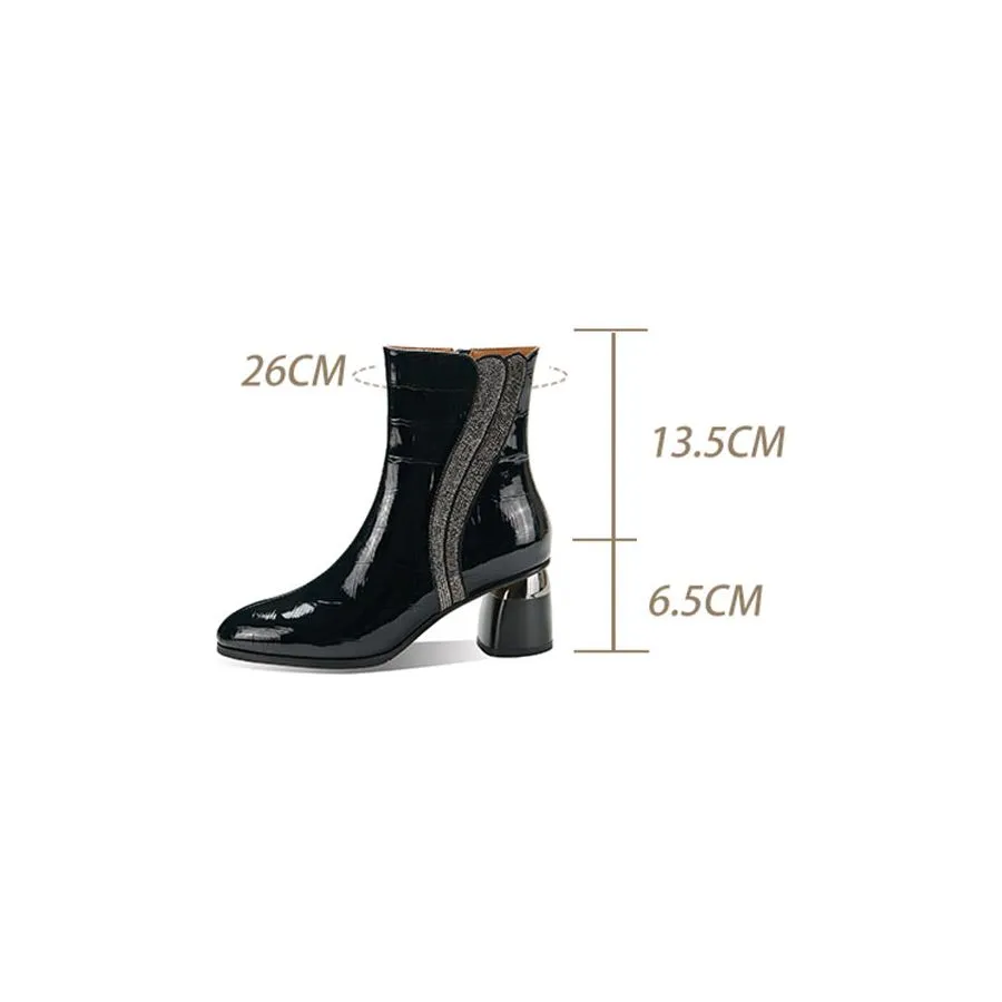 Chic Exotic Pointed Toe High Heel Ankle Boots