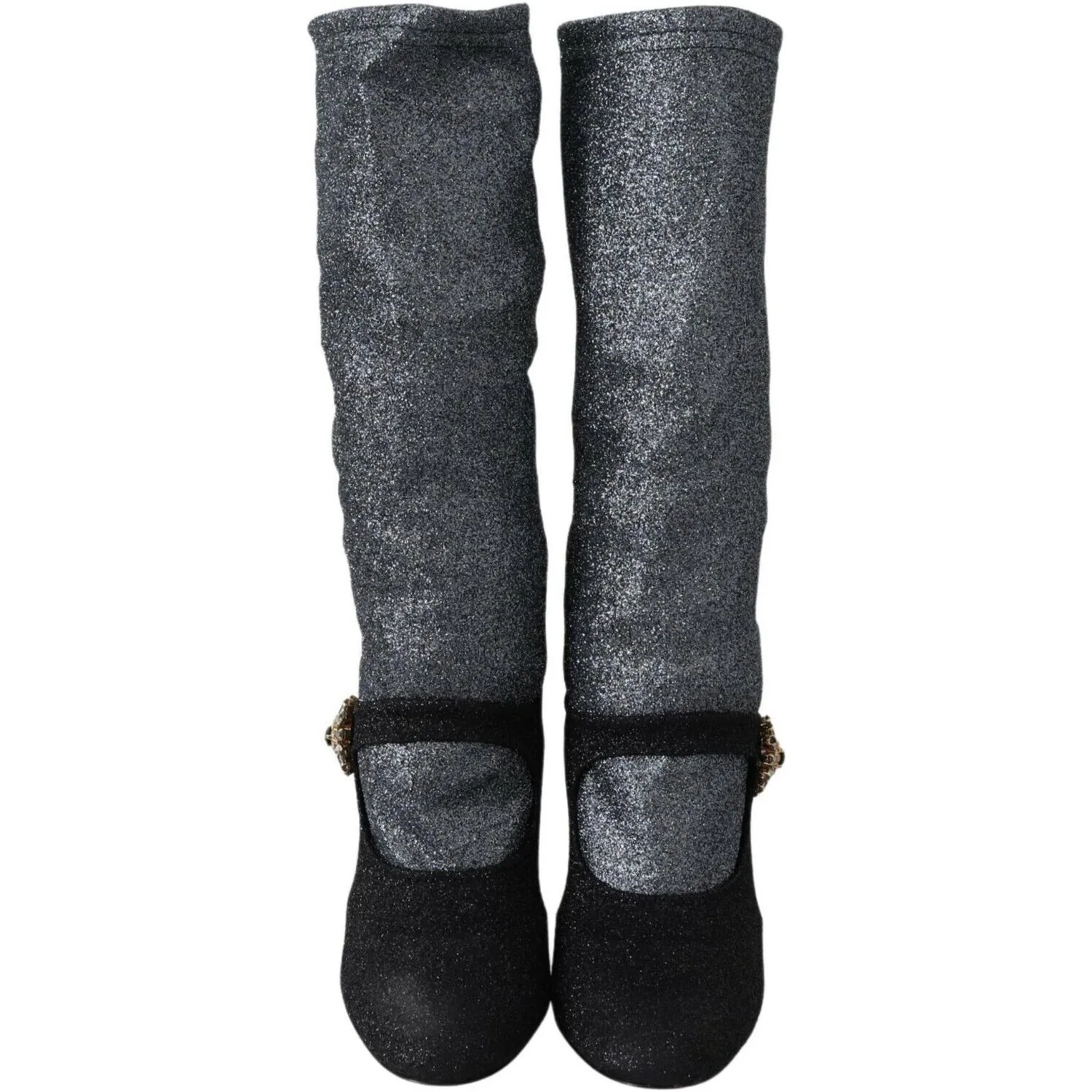 Dolce & Gabbana Glamorous Crystal-Embellished Booties