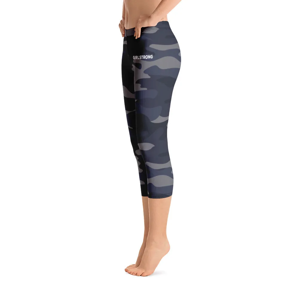 ELEVATED ESSENTIALS, THE PERFECT CAPRI NAVY CAMO