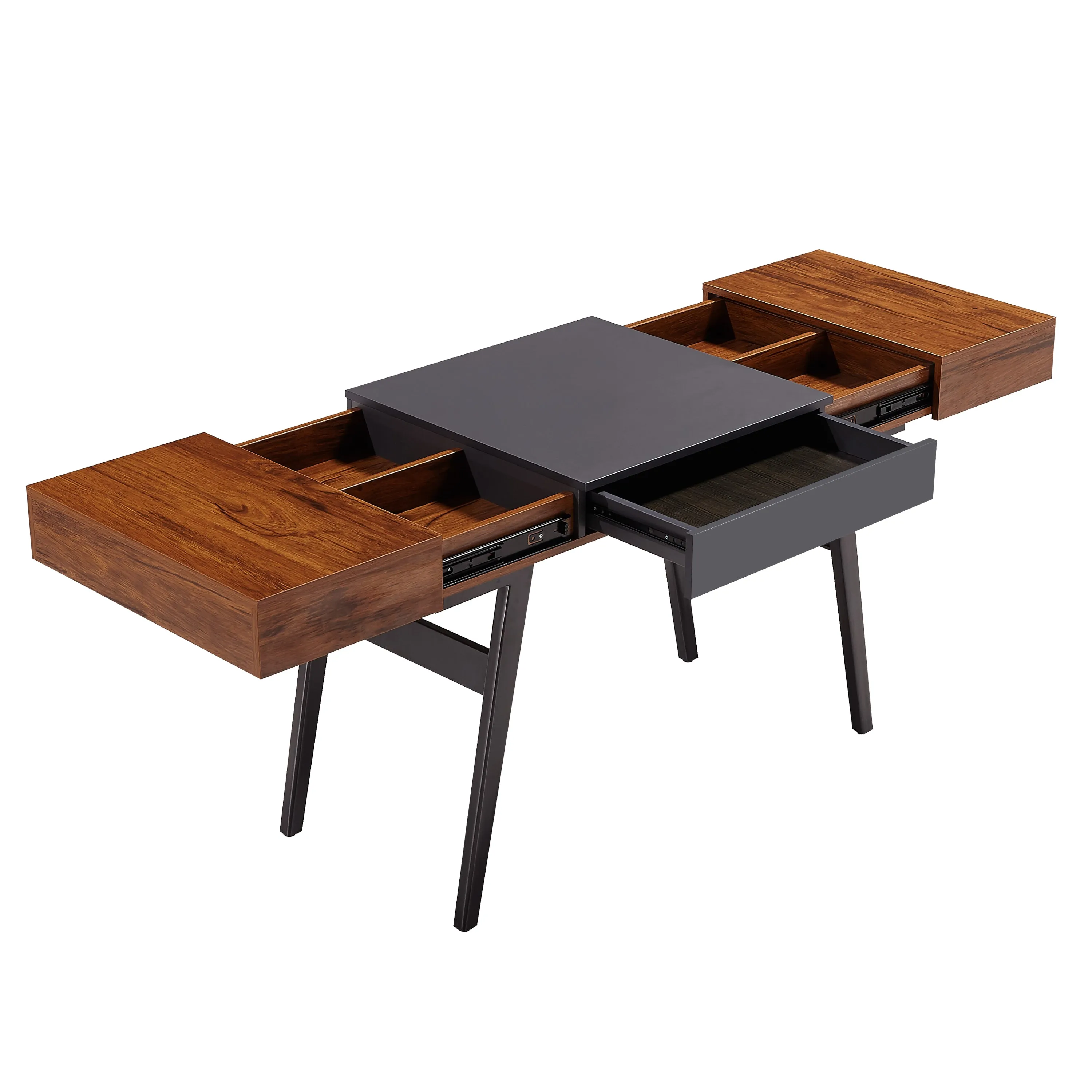 Expandable Modern Desk with Storage