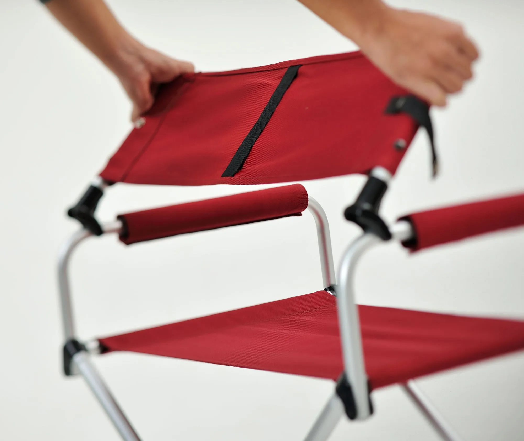 Folding Wide Chair - Red