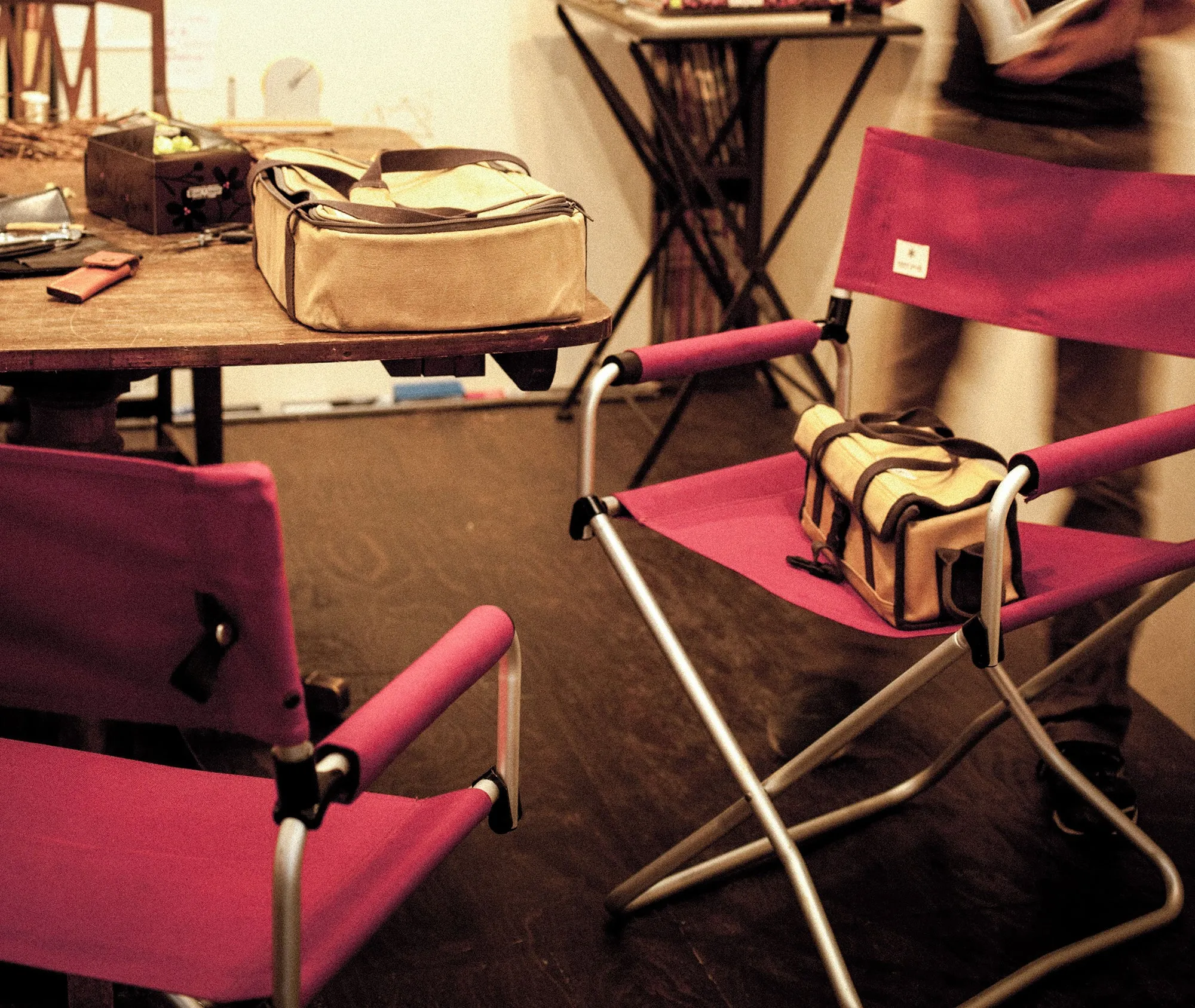 Folding Wide Chair - Red