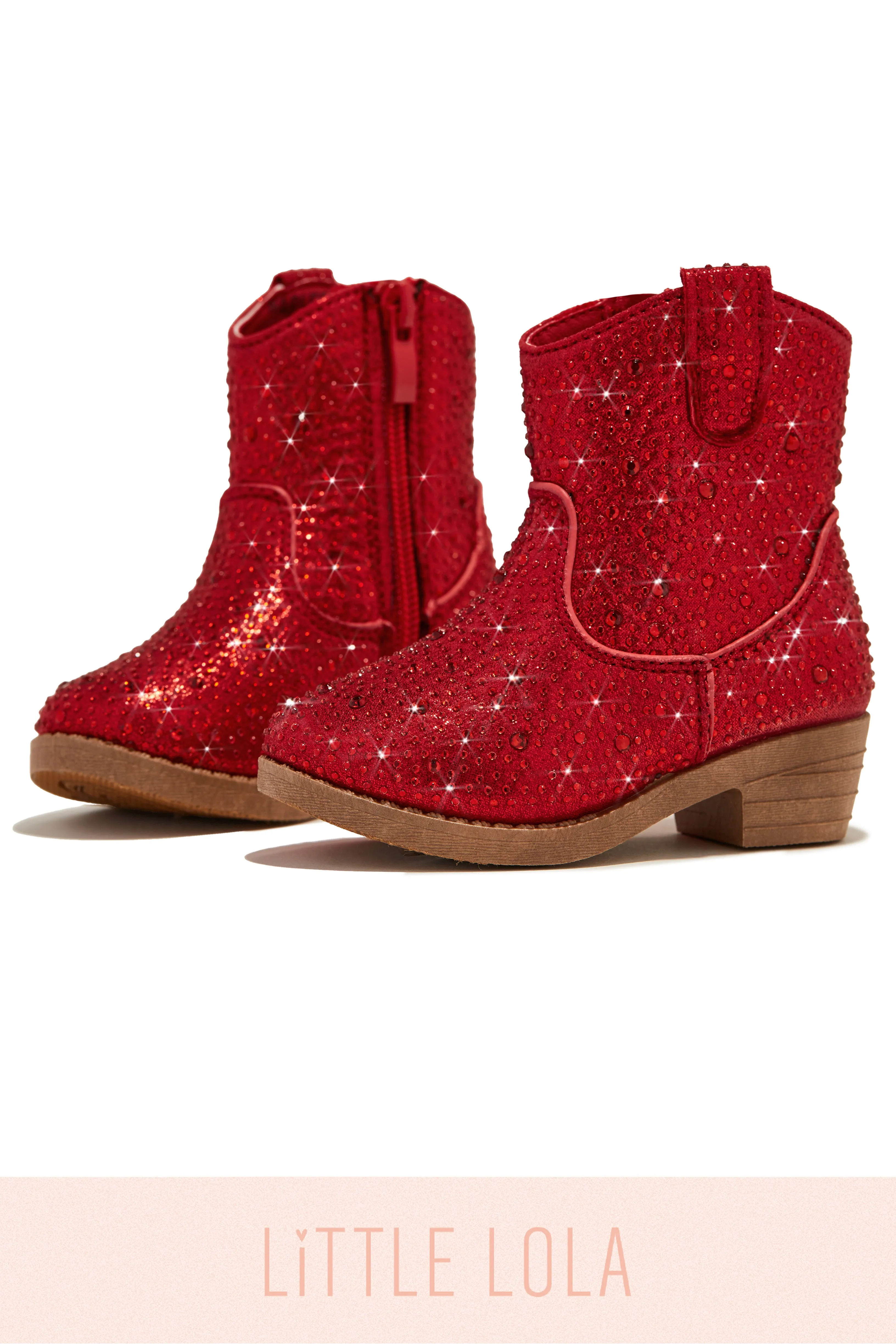 Kaleen Kids Embellished Cowgirl Boots - Red