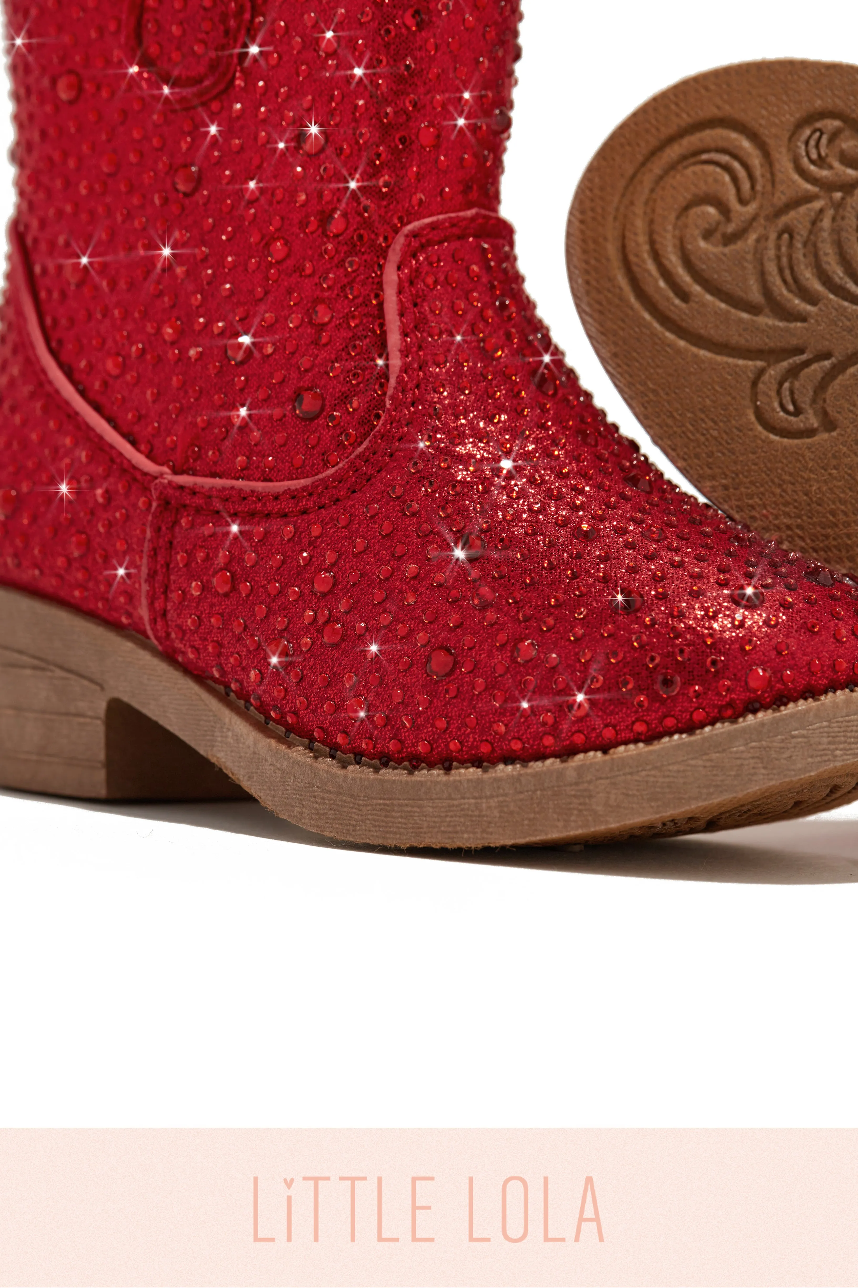 Kaleen Kids Embellished Cowgirl Boots - Red