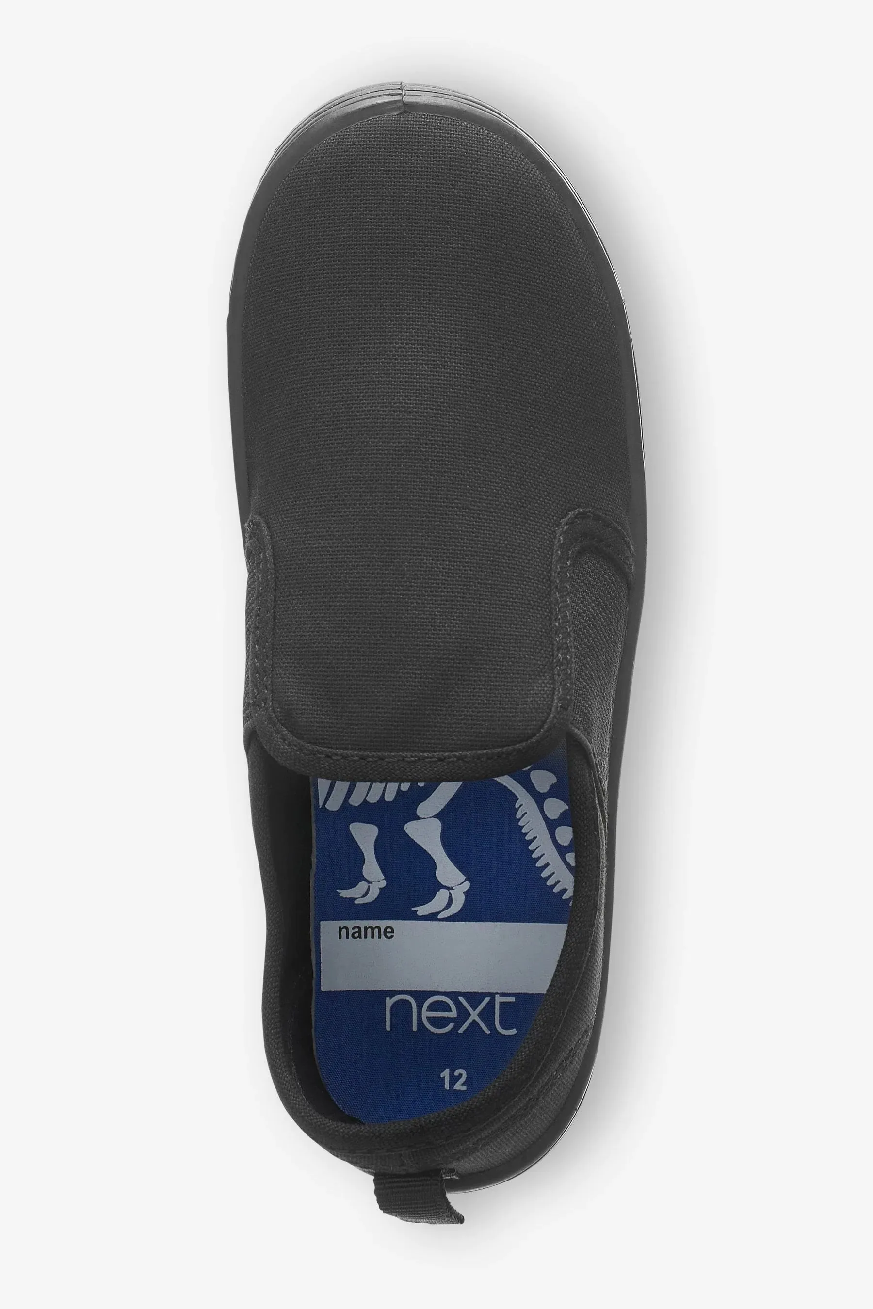 Next Black Older Boys Slip-On Plimsolls