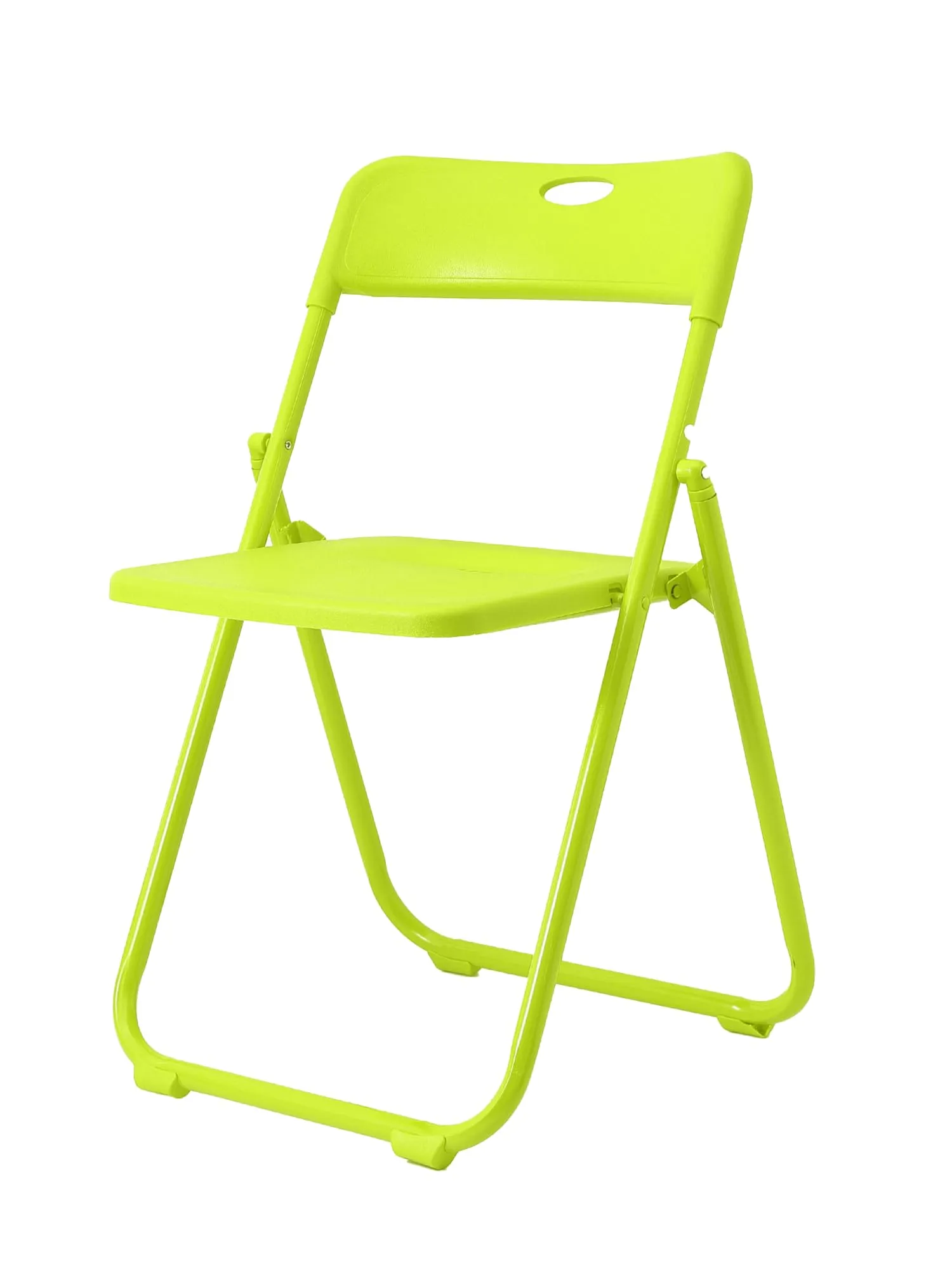 SAVYA HOME Folding Chair, Iron Frame & PP Plastic Seat, Sturdy & Lightweight Camping Chair, Study Chair with Anti-Slip Legs, Foldable Chair, Portable Chair for Kids, Aqua Blue (Green)