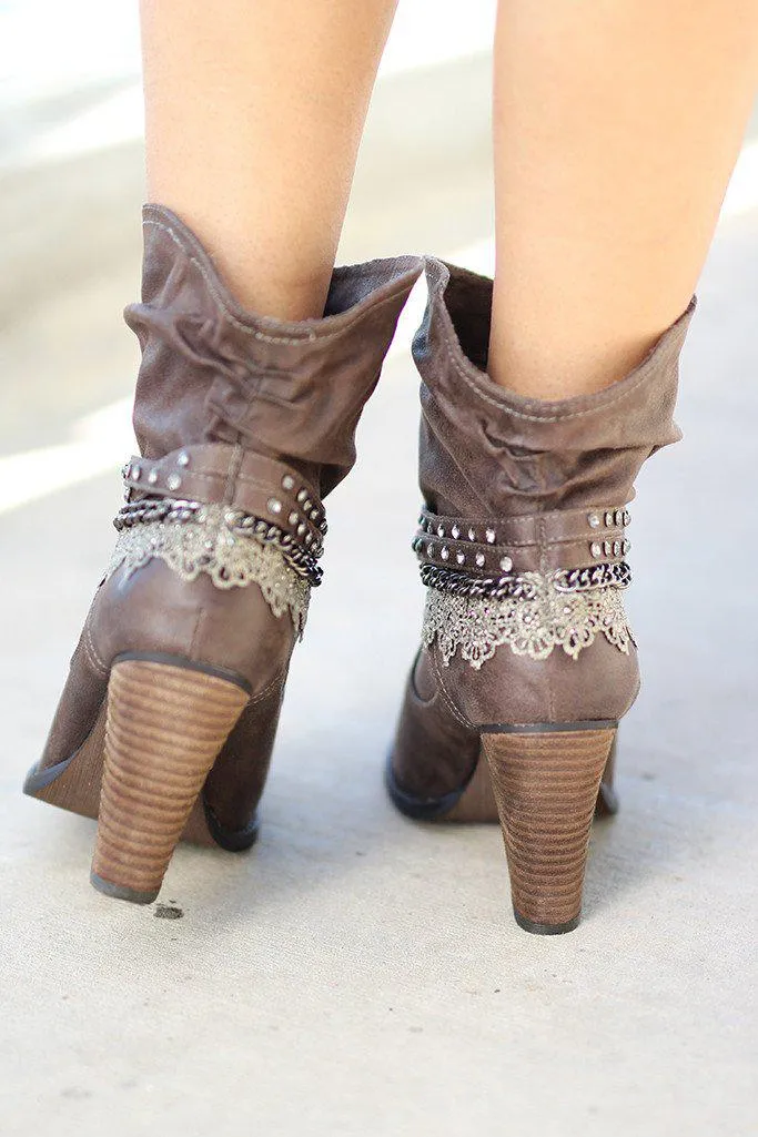 Taupe Lobsteria Booties